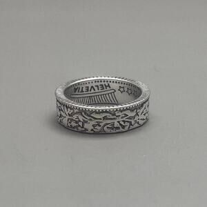 Vintage silver quarter ring